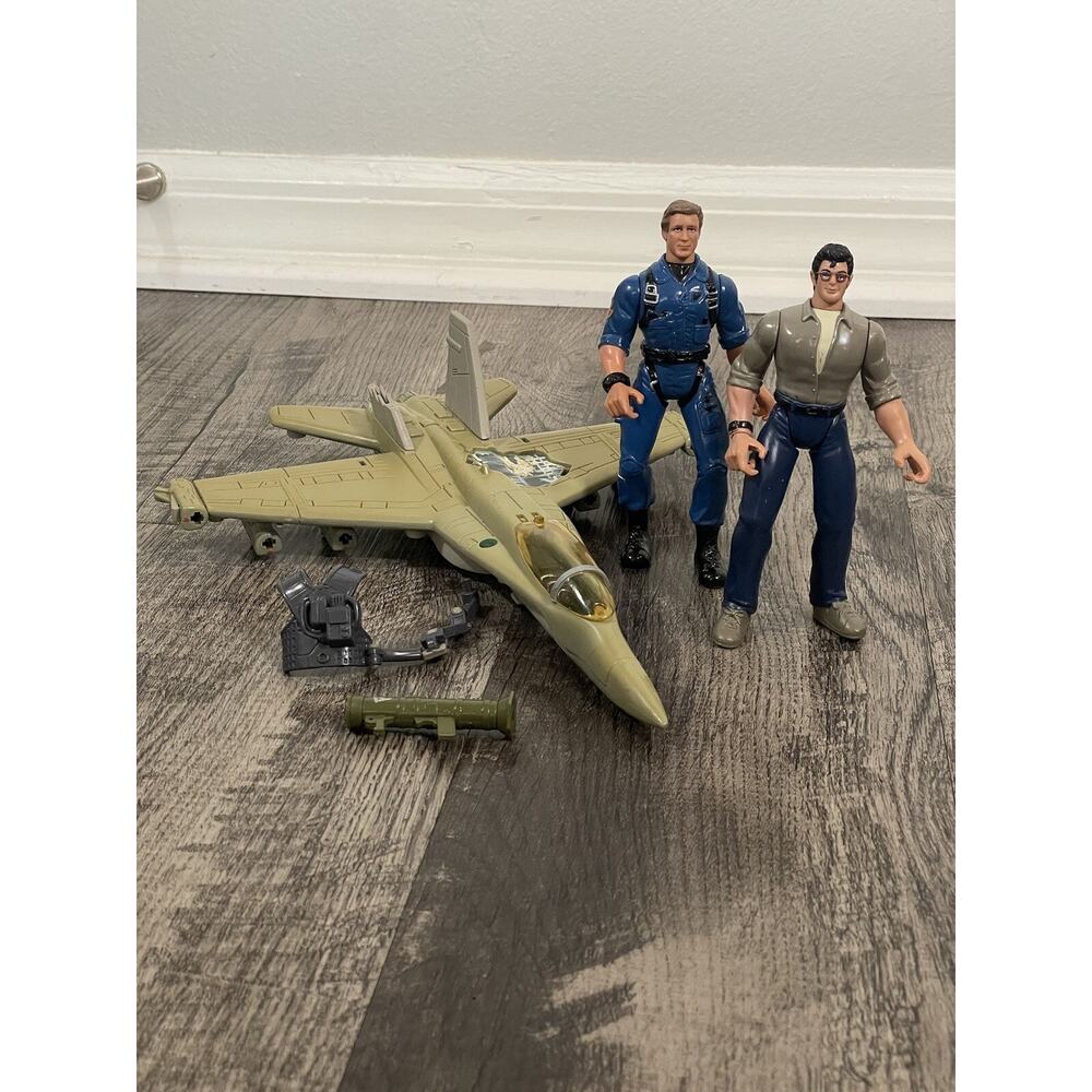 1996 Trendmaster Independence Day Action Figures And Plane Vintage Toys